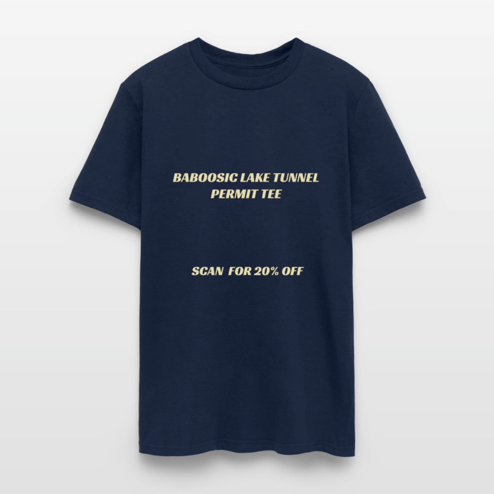 BABOOSIC LAKE TUNNEL PERMIT TEE Unisex Classic T-Shirt Unisex Classic T-Shirt - navy