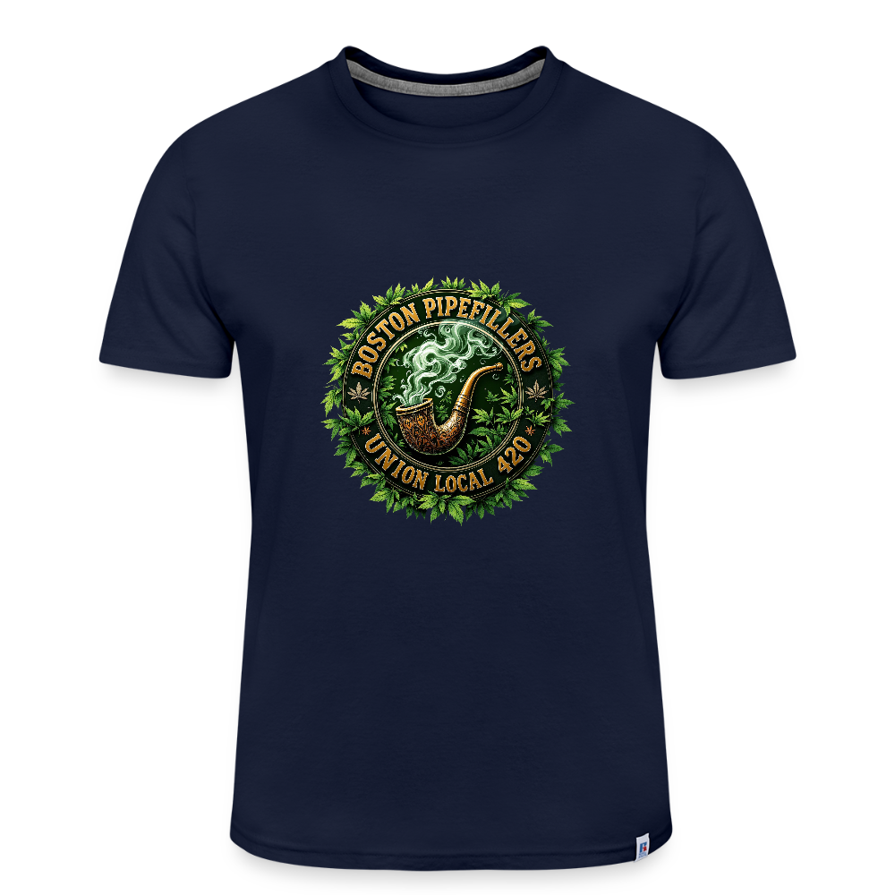 THE ORIGINAL BOSTON PIPEFILLERS UNION 420 Russell Athletic Unisex Essential Performance T-Shirt - navy
