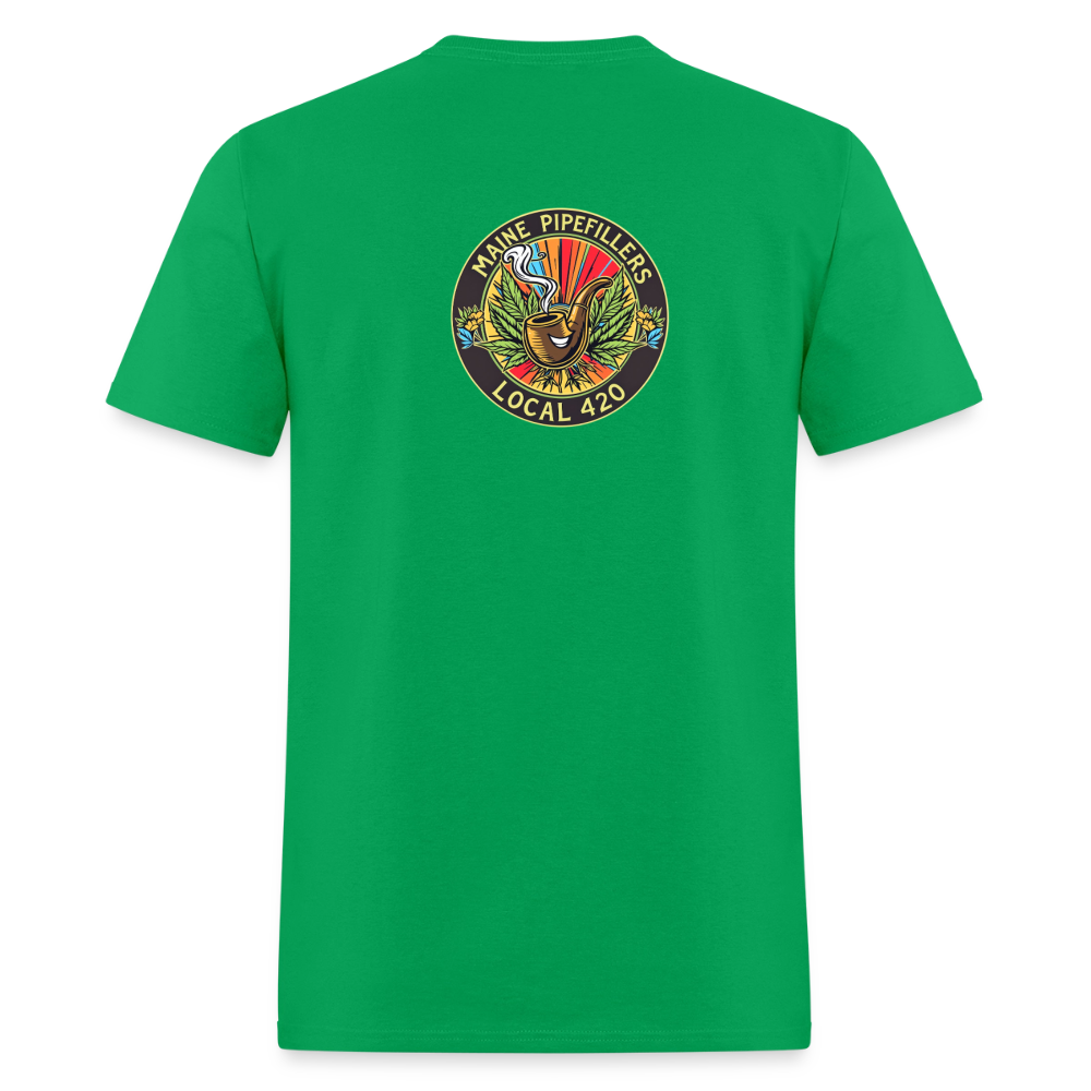 MAINE PIPEFILLERS LOCAL 420 Men's T-Shirt - bright green
