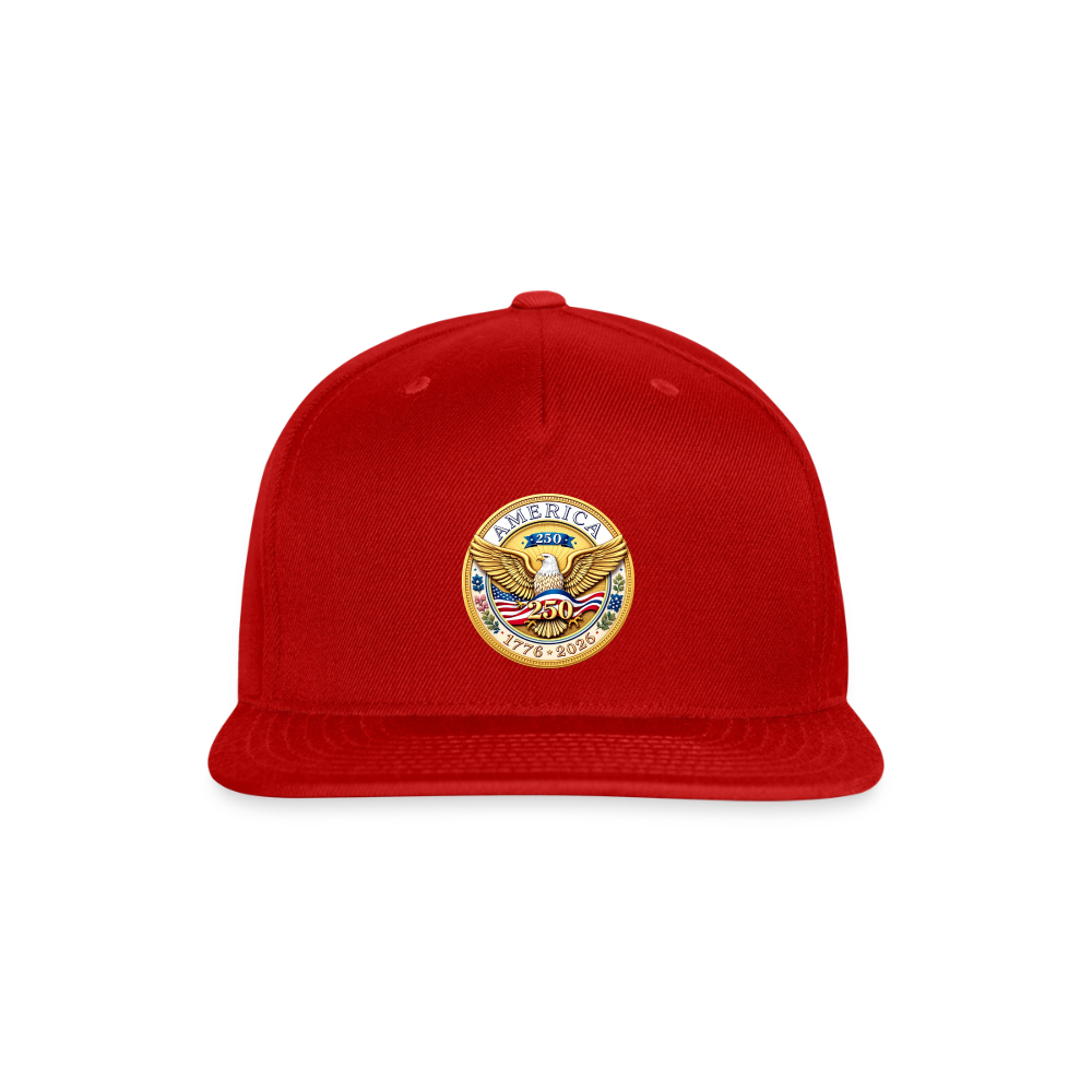 AMERICA 250 Snapback Baseball Cap - red