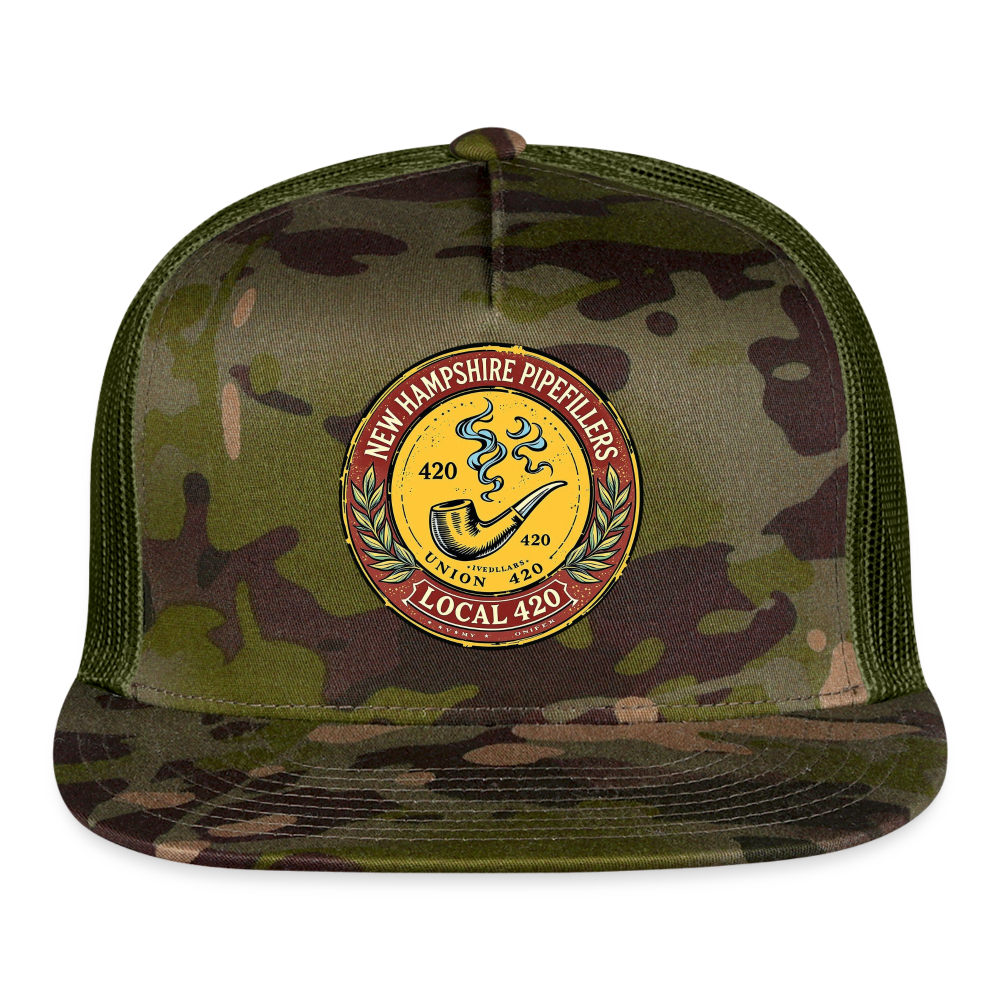 NEW HAMPSHIRE PIPEFILLERS UNION LOCAL 420 Camo Trucker Hat - MultiCam\green