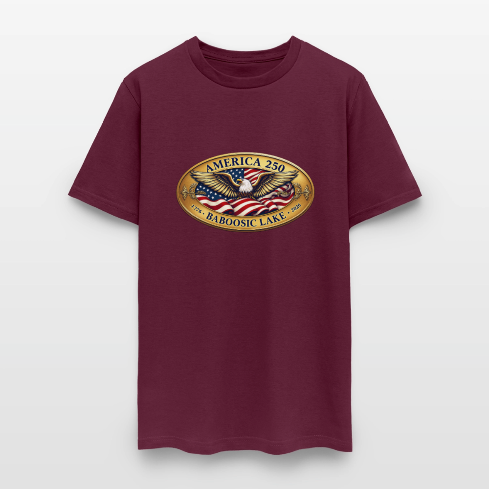 BABOOSIC LAKE AMERICA 250 Men's T-Shirt - burgundy