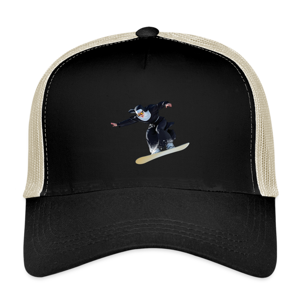 The FLYING NUN Eco Trucker Cap - black/oyster