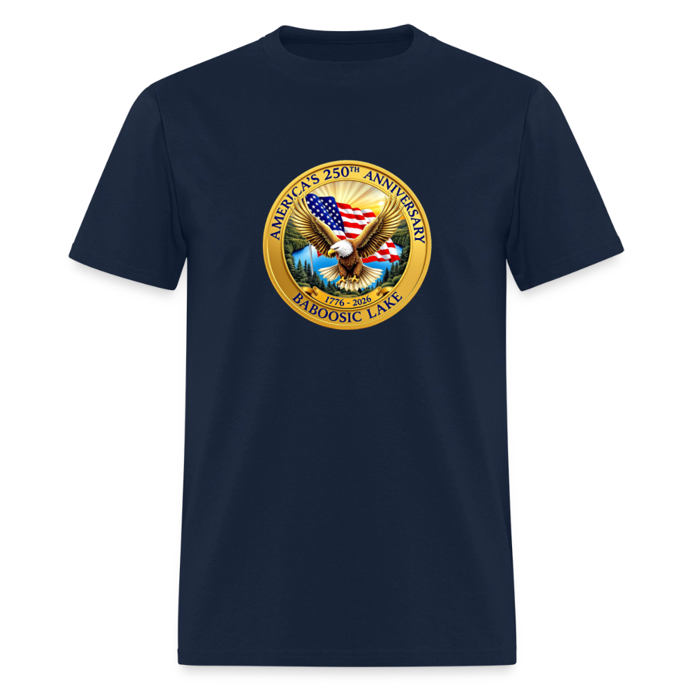 AMERICA 250 AMHERST Men's T-Shirt | GILDAN 5000 - navy