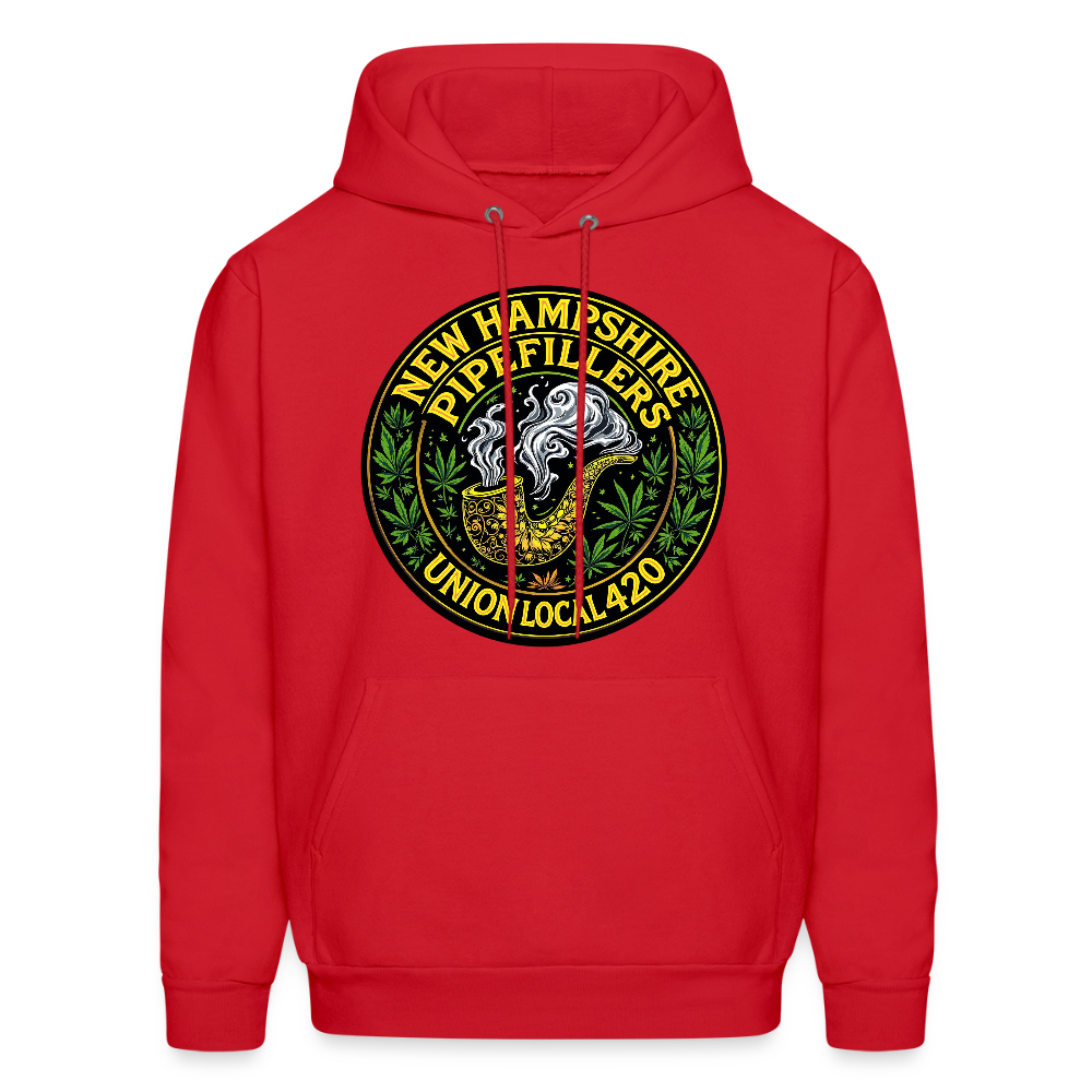 THE ORIGINAL NEW HAMPSHIRE PIPEFILLERS UNION LOCAL 420 Hanes Men's Hoodie - red