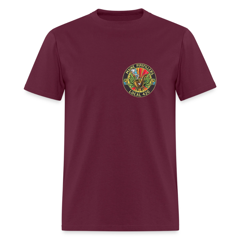 MAINE PIPEFILLERS LOCAL 420 Men's T-Shirt - burgundy