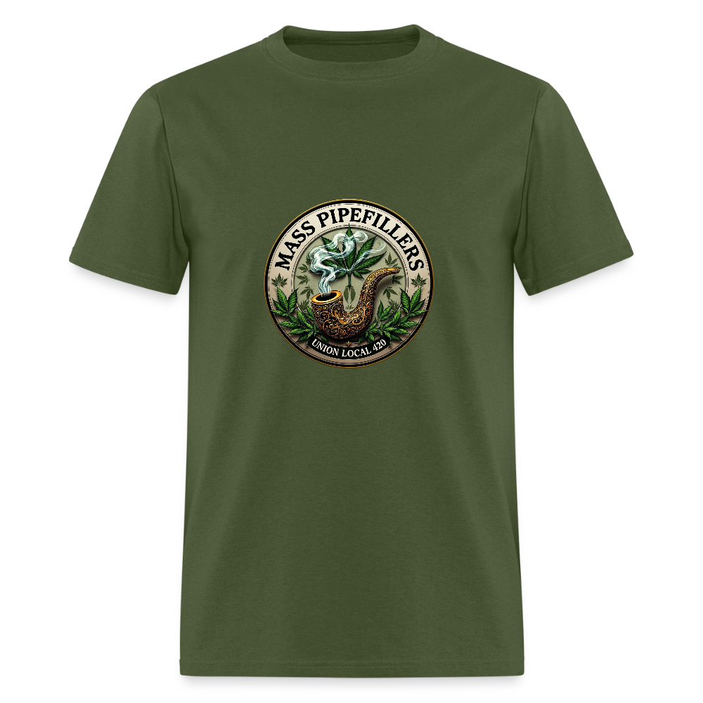 THE ORIGINAL MASS PIPEFILLERS UNION LOCAL 420 Unisex Classic T-Shirt - military green