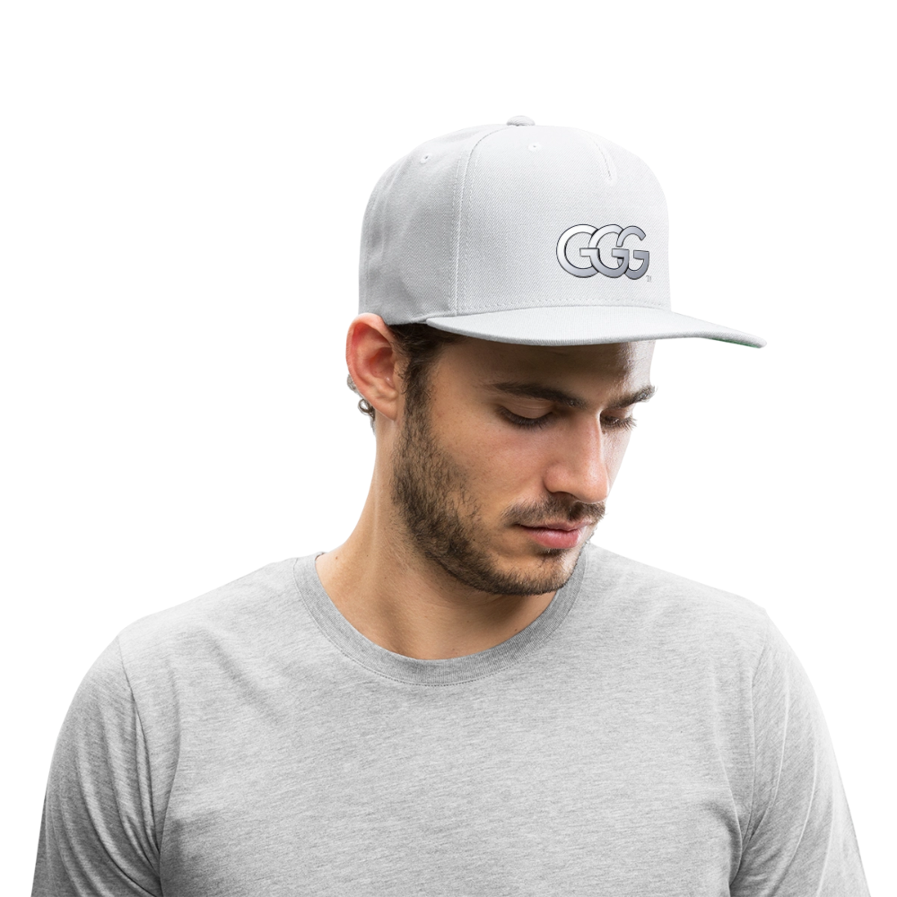 GGG TM LOGO 3 Snapback Baseball Cap - white