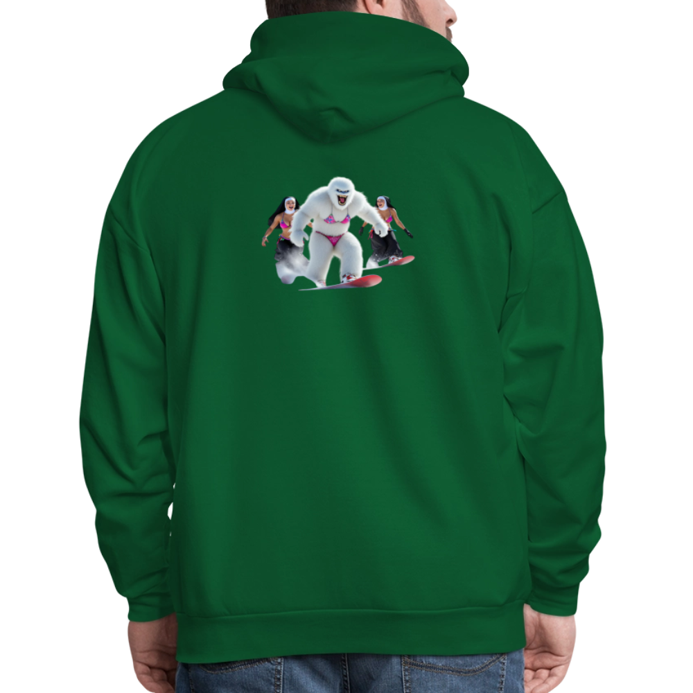 Bikini Abominable & Nuns Snowboarders Men's Hoodie - forest green