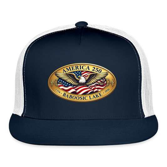 AMERICA 250 BABOOSIC LAKE Trucker Hat - navy/white