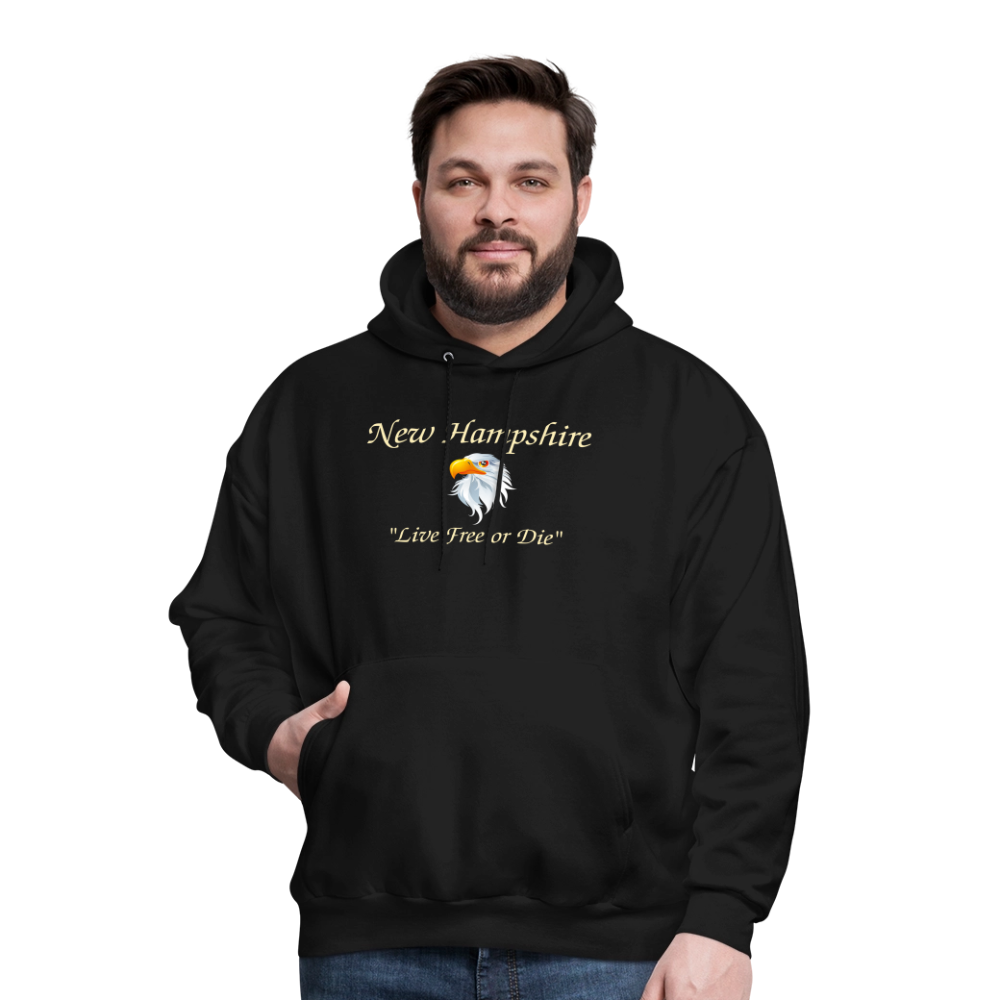 NH Live Free or Die Men's Hoodie - black