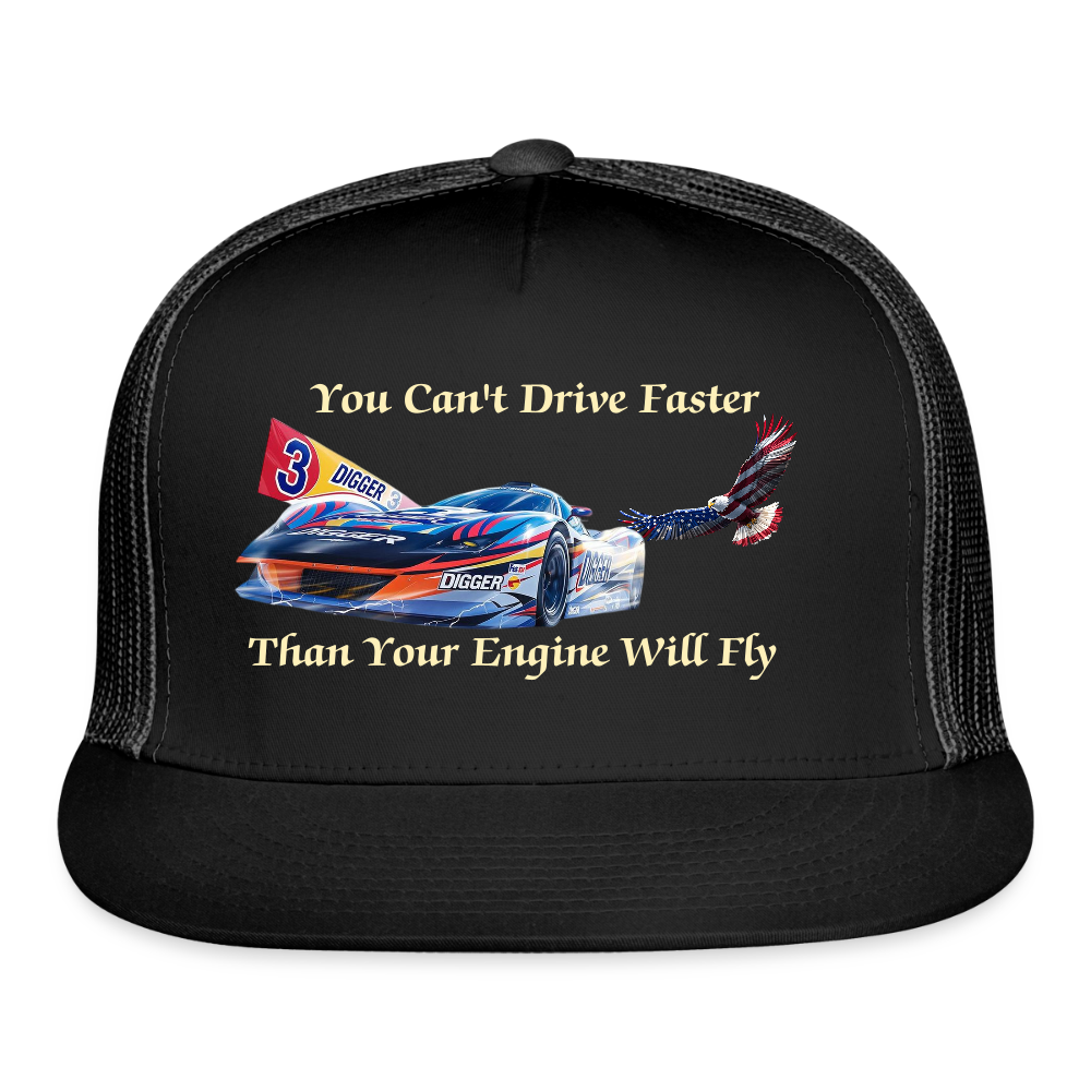Drive Faster Digger 3 Trucker Hat - black/black