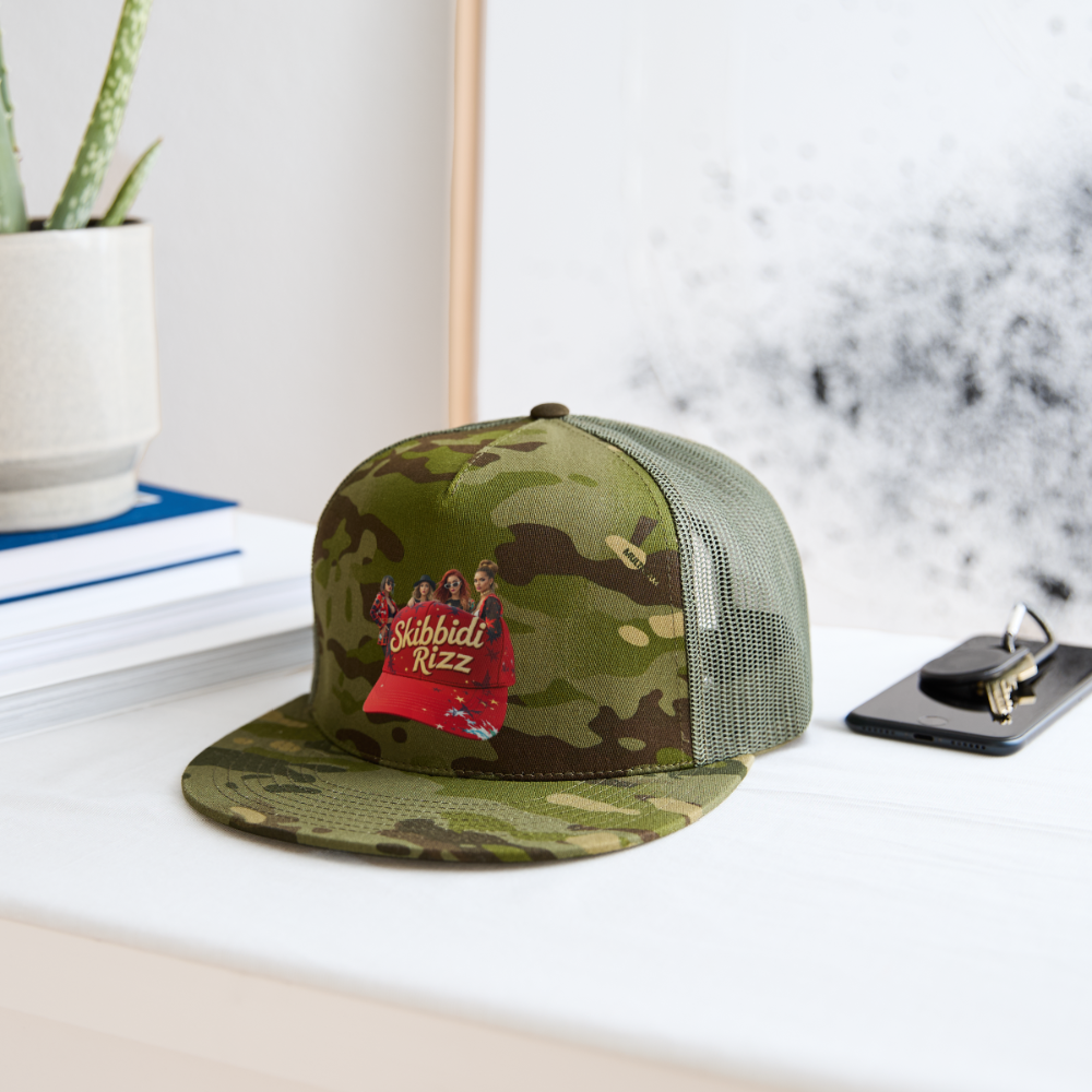 SKIBBIDI RIZZ Trucker Hat - MultiCam\green