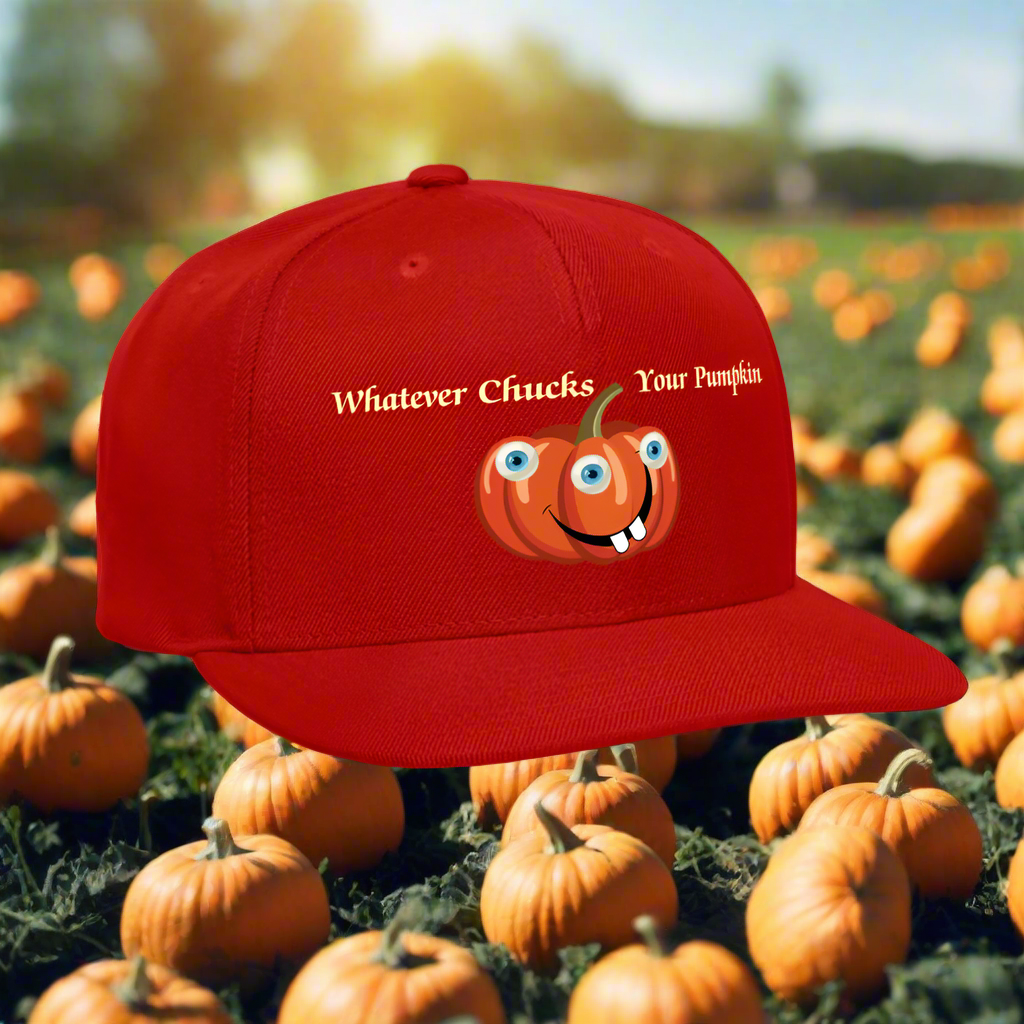 Sie Caps WHATEVER CHUCKS YOUR PUMPKIN Original Snapback Baseball Cap - red