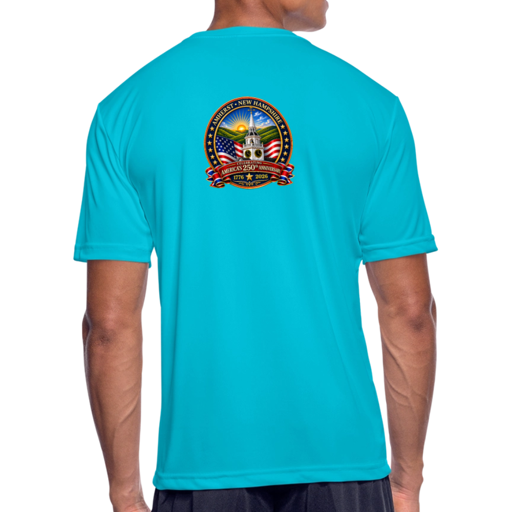 Men’s Moisture Wicking Performance T-Shirt - turquoise