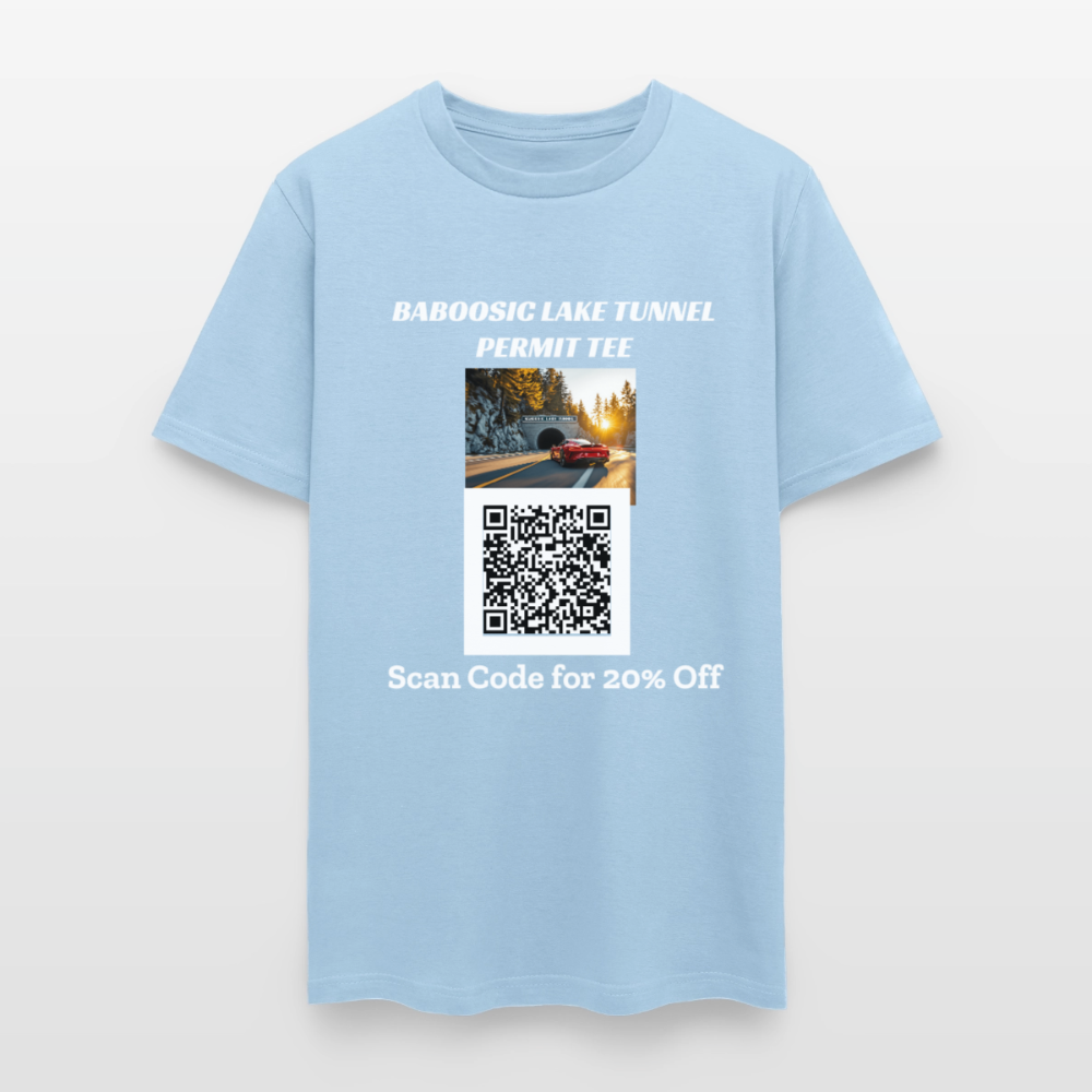 BABOOSIC LAKE TUNNEL PERMIT TEE Unisex Classic T-Shirt - powder blue