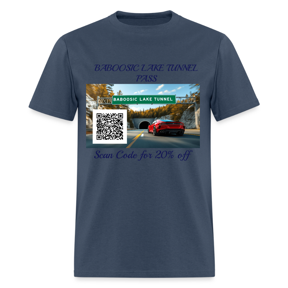 BABOOSIC LAKE TUNNEL PASS TEE -  blue dusk