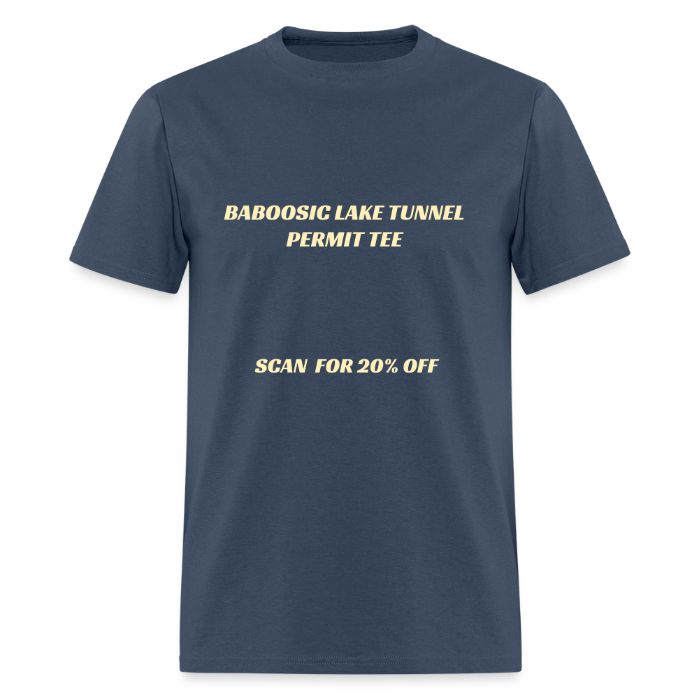 BABOOSIC LAKE TUNNEL PERMIT TEE Unisex Classic T-Shirt Unisex Classic T-Shirt -  blue dusk