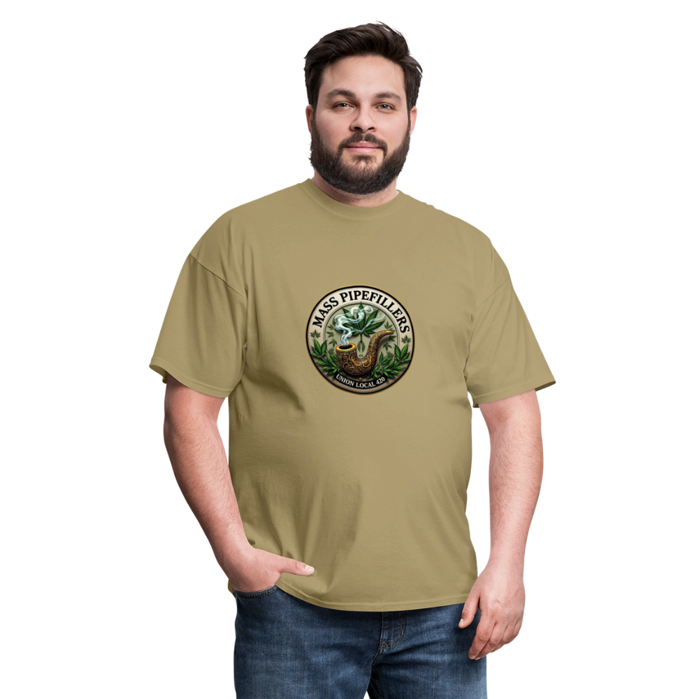 THE ORIGINAL MASS PIPEFILLERS UNION LOCAL 420 Unisex Classic T-Shirt - khaki