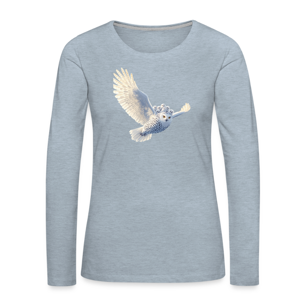 HOOTIE Women's Premium Long Sleeve T-Shirt - heather ice blue