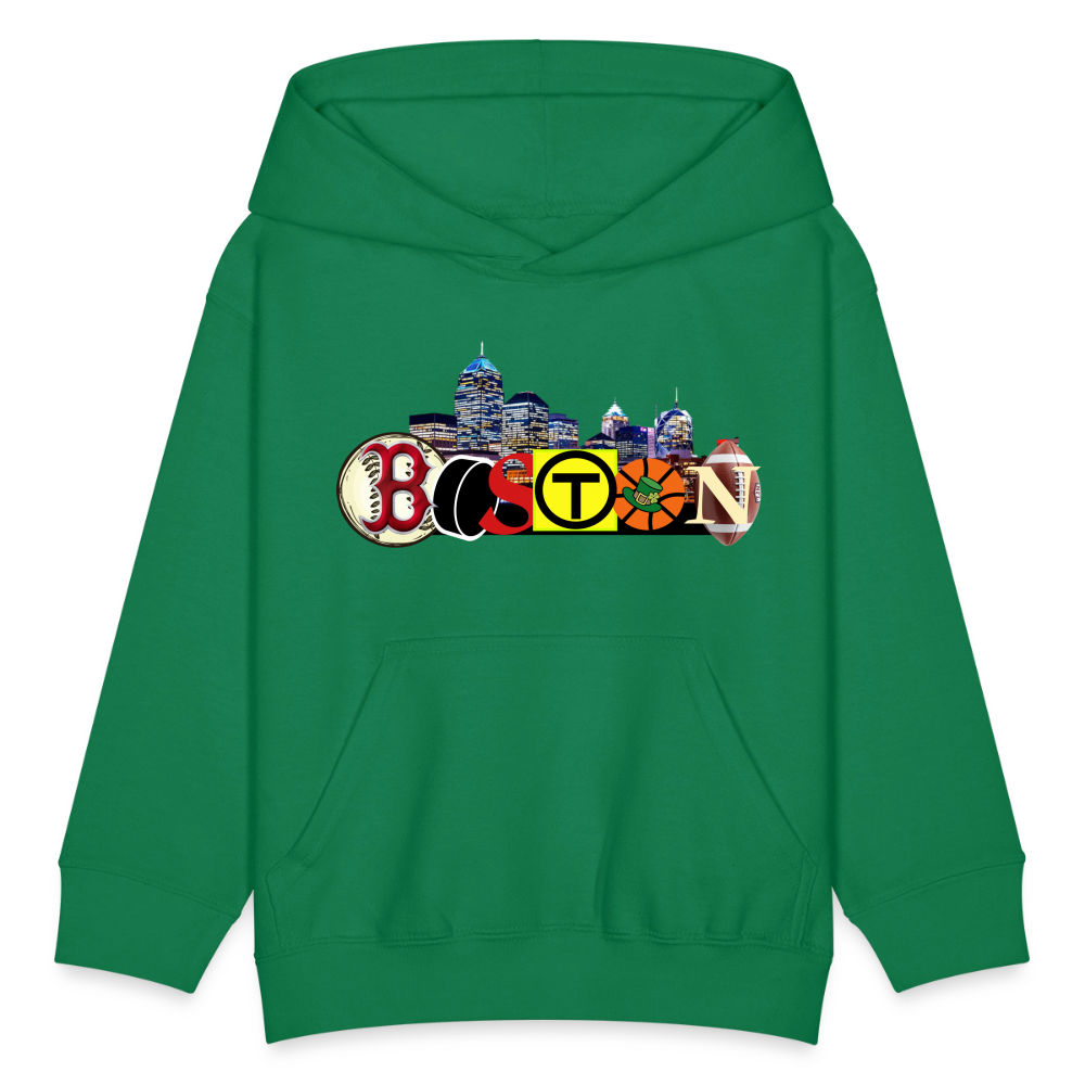 BOSTON SKYLINE Kids' Hoodie - kelly green
