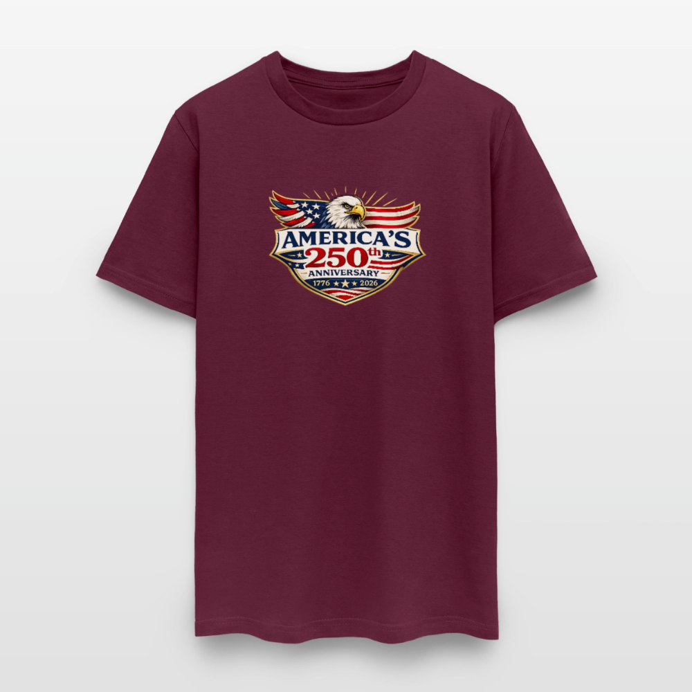 AMERICA 250th ANNIVERSARY Eagle Men's T-Shirt - burgundy