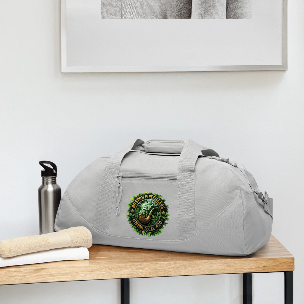 THE ORIGINAL BOSTON PIPEFILLERS UNION LOCAL 420 Recycled Duffel Bag - gray