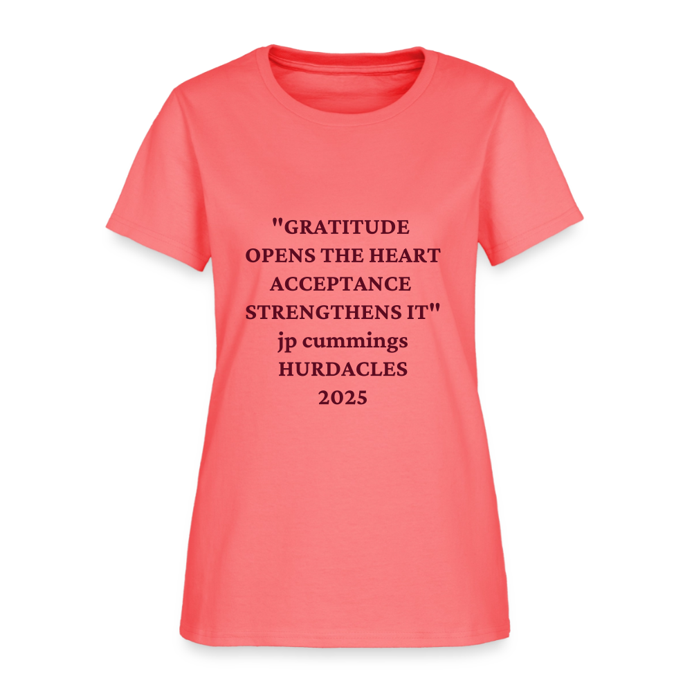 GRATITUDE Women's T-Shirt - coral