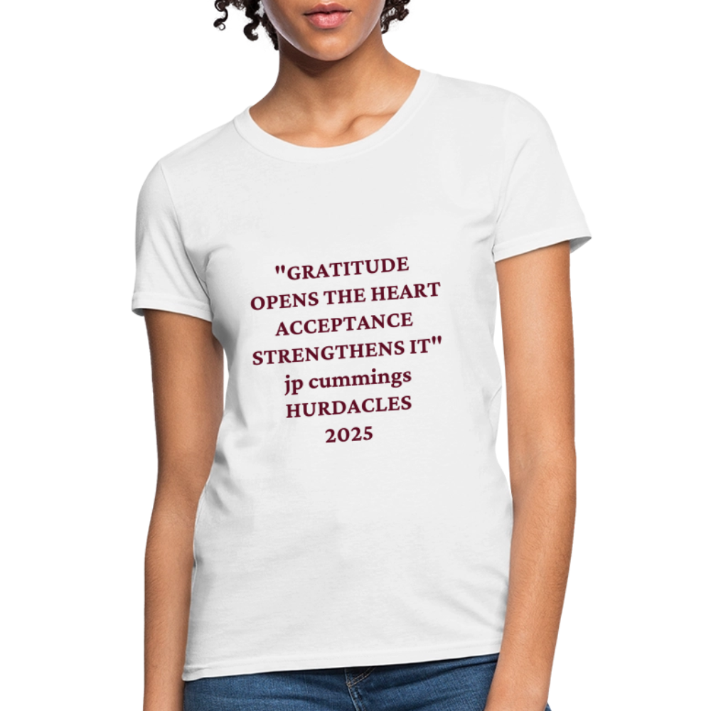 GRATITUDE Women's T-Shirt - white