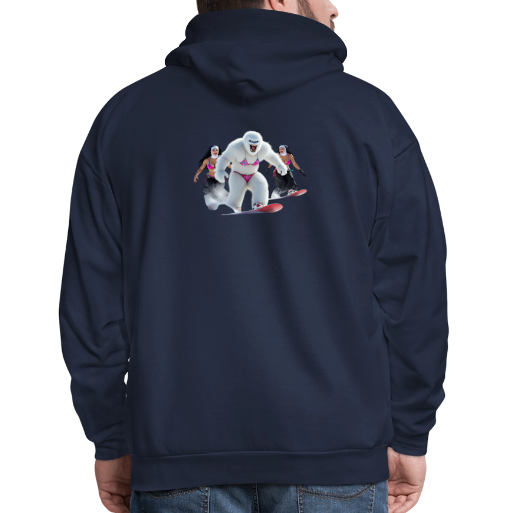 Bikini Abominable & Nuns Snowboarders Men's Hoodie - navy
