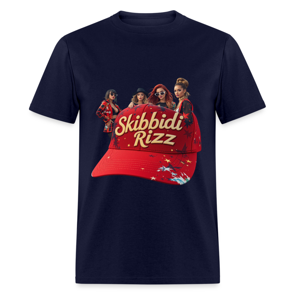 Skibbidi Rizz Authentic Unisex Classic T-Shirt - navy