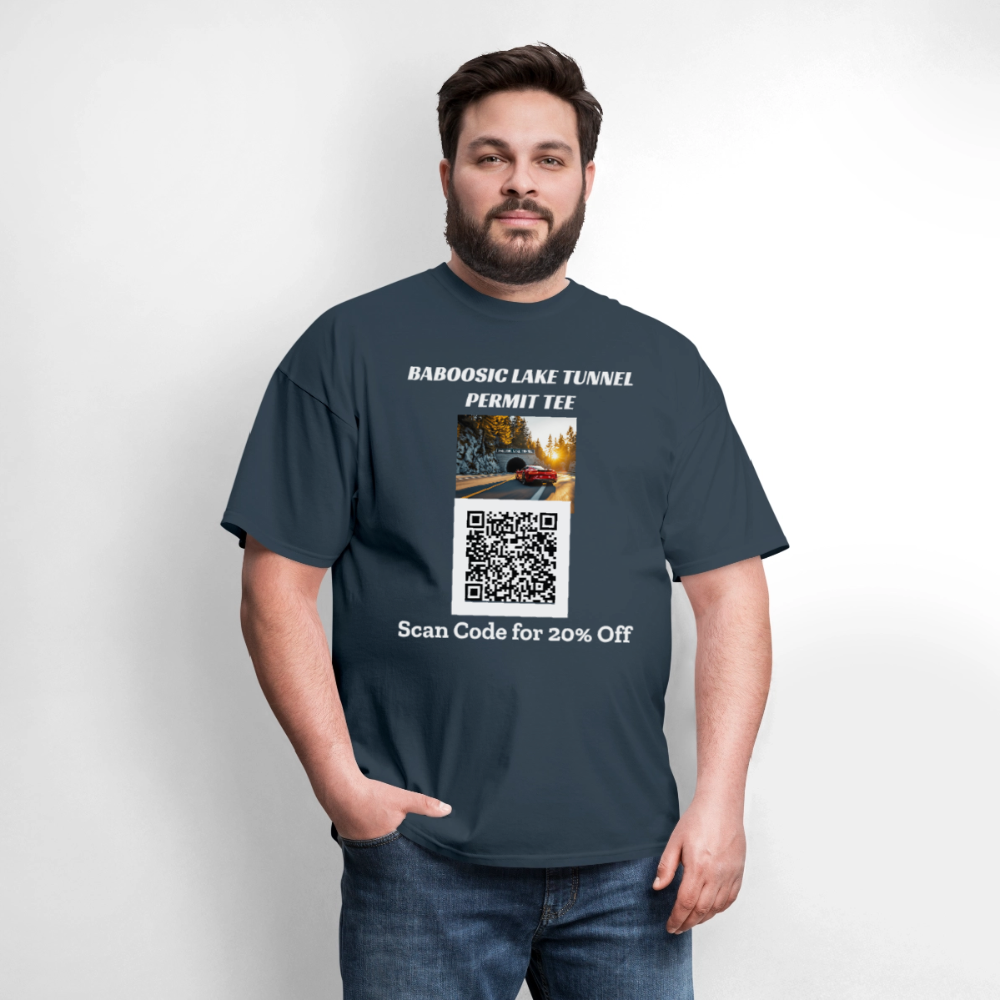 BABOOSIC LAKE TUNNEL PERMIT TEE Unisex Classic T-Shirt -  blue dusk