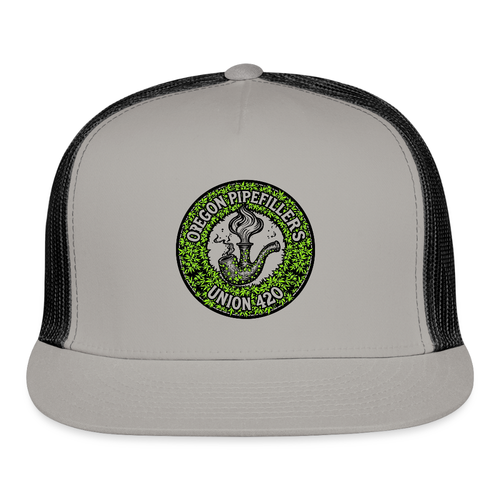 OREGON PIPEFILLERS UNION LOCAL 420 Trucker Hat - gray/black