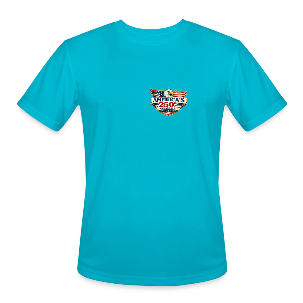 Men’s Moisture Wicking Performance T-Shirt - turquoise