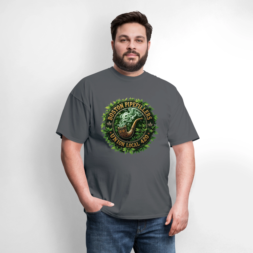BOSTON PIPEFILLERS LOCAL 420 Men's T-Shirt - charcoal
