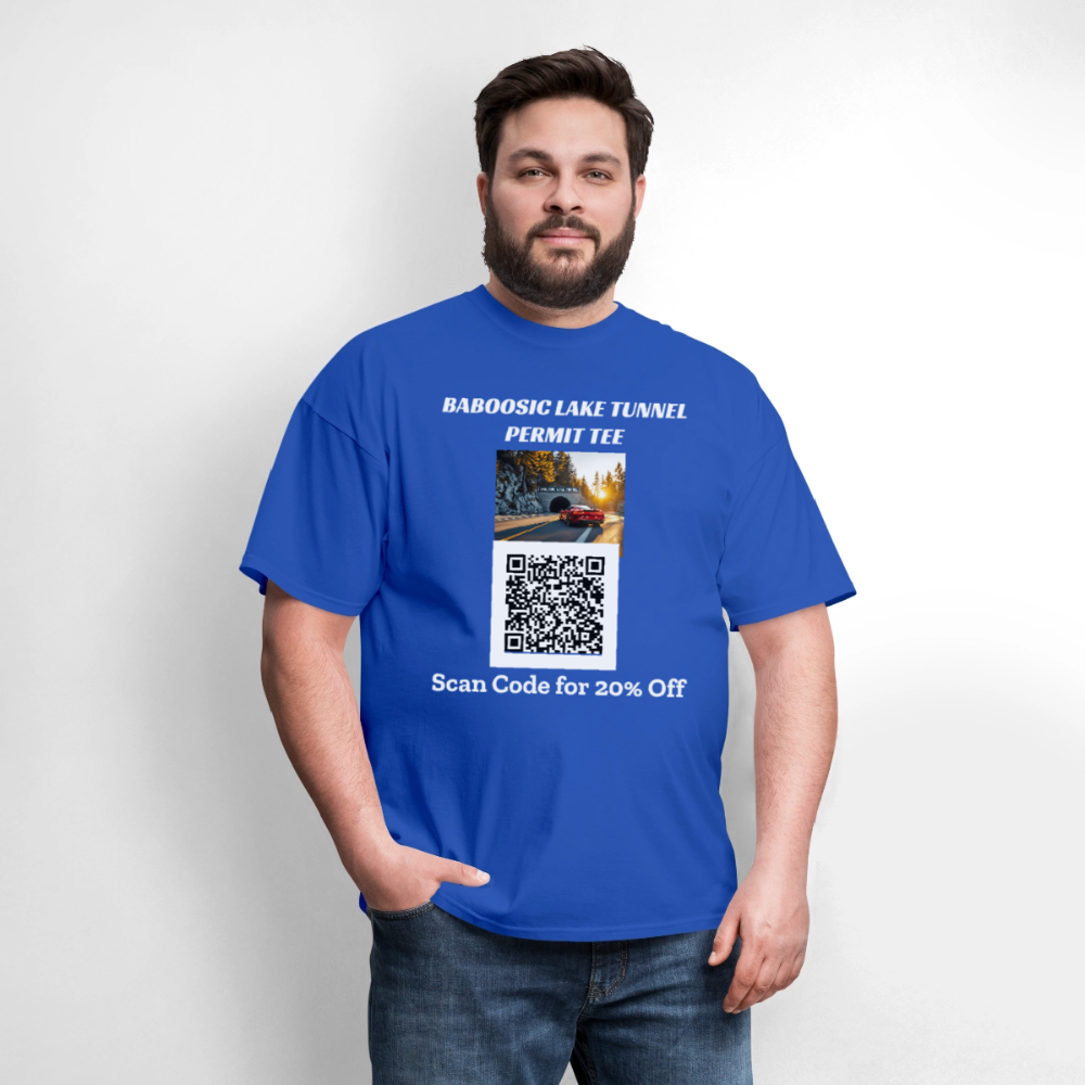 BABOOSIC LAKE TUNNEL PERMIT TEE Unisex Classic T-Shirt - royal blue