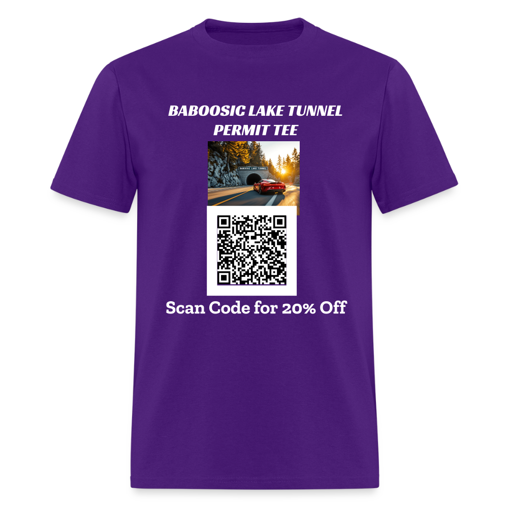 BABOOSIC LAKE TUNNEL PERMIT TEE Unisex Classic T-Shirt - purple