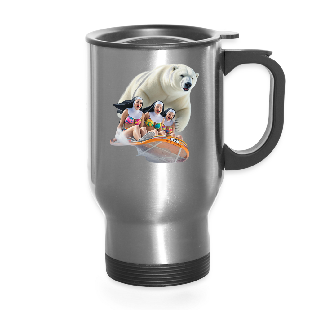 SLED SISTERS Stainless Steel Travel Mug - silver