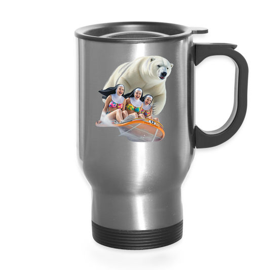 SLED SISTERS Stainless Steel Travel Mug - silver