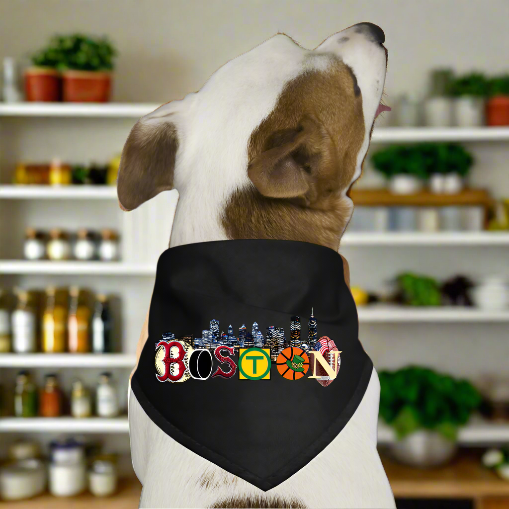 THE ORIGINAL BOSTON SKYLINE AUTHENTIC Dog Bandana - black