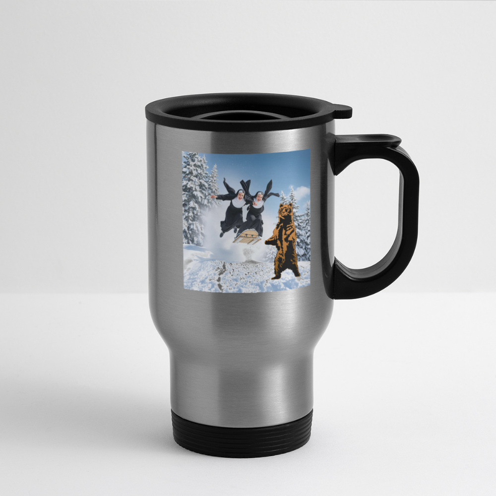 Flying Nuns Travel Mug - silver