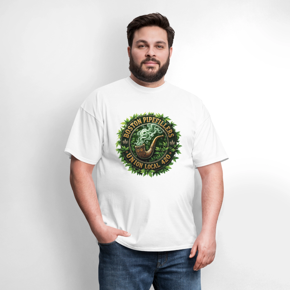 BOSTON PIPEFILLERS LOCAL 420 Men's T-Shirt - white