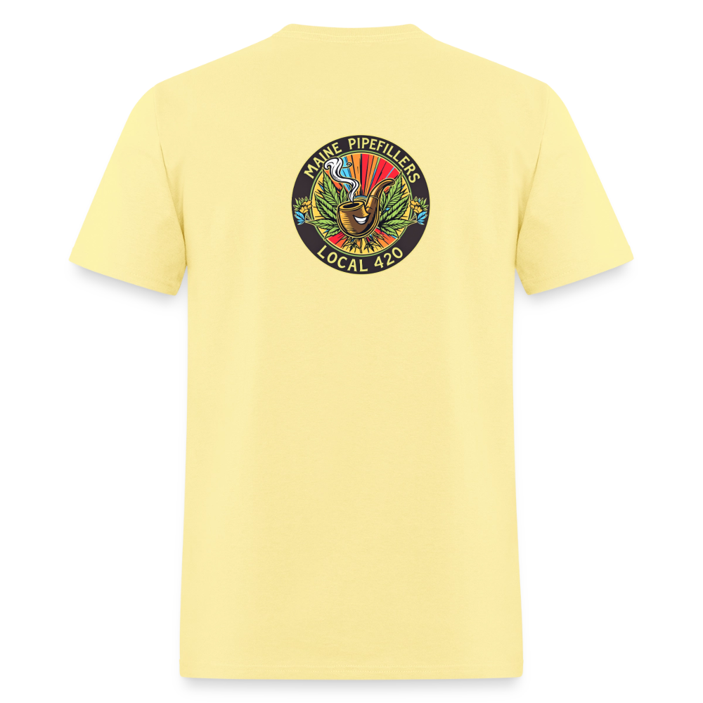 MAINE PIPEFILLERS LOCAL 420 Men's T-Shirt - cornsilk