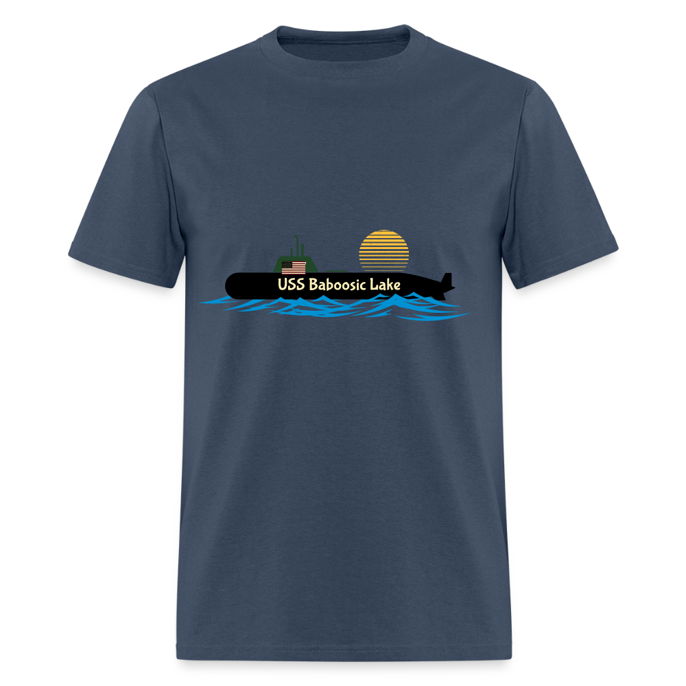 USS BABOOSIC LAKE Hanes Unisex Classic T-Shirt -  blue dusk