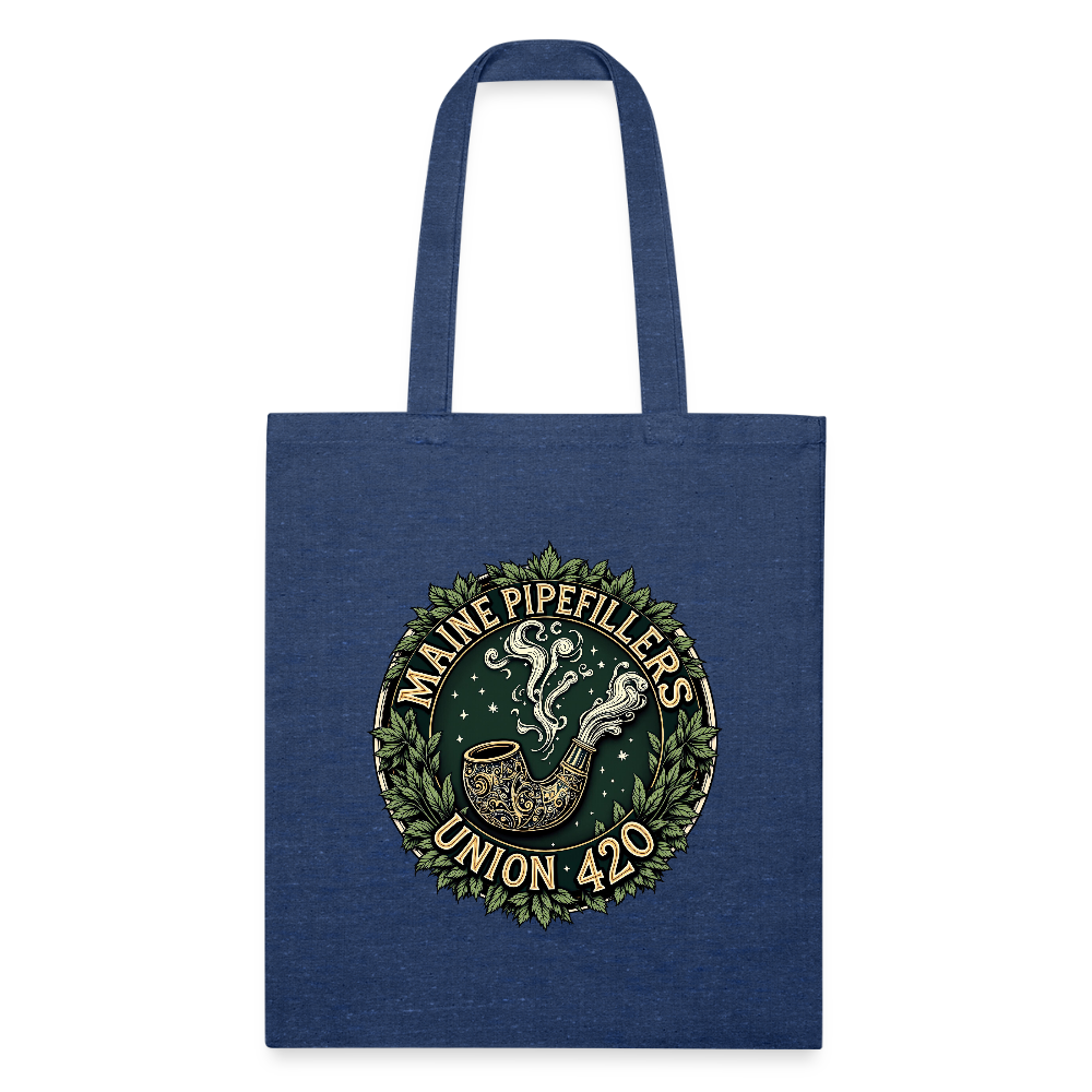 THE ORIGINAL MAINE PIPEFILLERS UNION 420 Recycled Tote Bag - heather navy