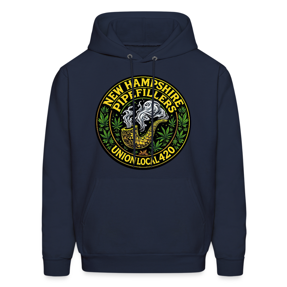 THE ORIGINAL NEW HAMPSHIRE PIPEFILLERS UNION LOCAL 420 Hanes Men's Hoodie - navy