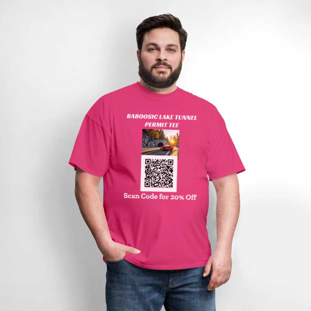 BABOOSIC LAKE TUNNEL PERMIT TEE Unisex Classic T-Shirt - fuchsia