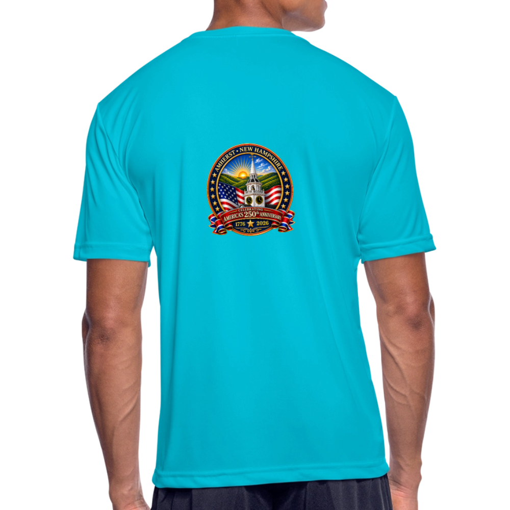 Amherst Men’s Moisture Wicking Performance T-Shirt - turquoise