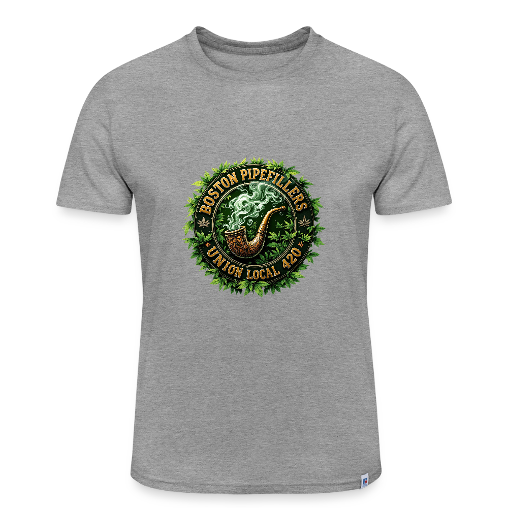 THE ORIGINAL BOSTON PIPEFILLERS UNION 420 Russell Athletic Unisex Essential Performance T-Shirt - heather gray