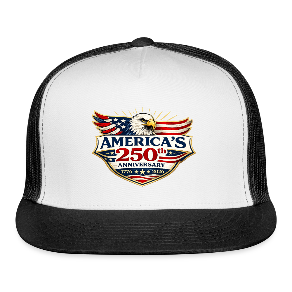 AMERICA'S 250th ANNIVERSARY Trucker Hat - white/black